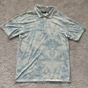Radmor Golf Polo Stone Blue Pima Stretch Tie Dye Men's Large Short Sleeve